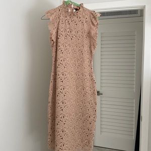Blush lace Zara dress with slip
